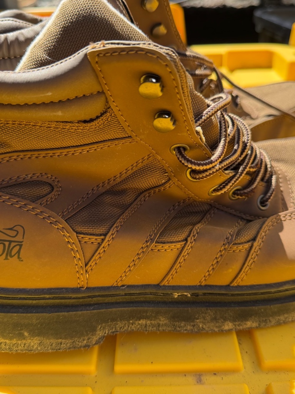 Men's Brown Lace-Up Work Boots